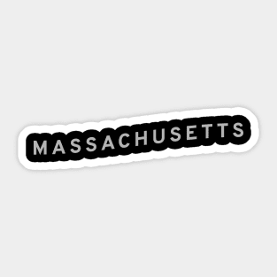 Massachusetts Typography Sticker